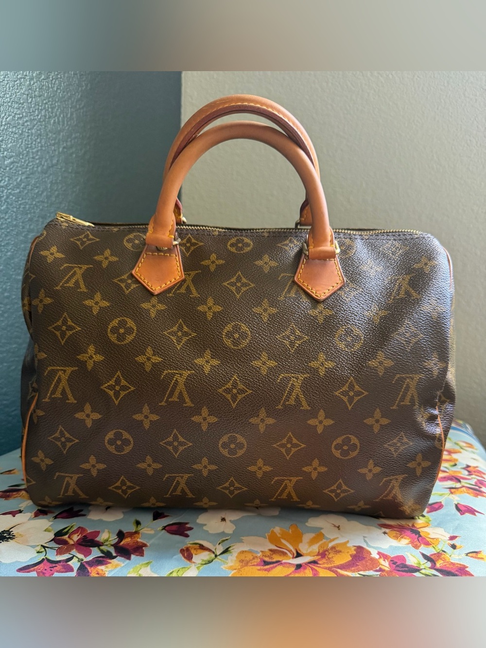 Louis Vuitton Monogram Speedy 30 Bag in Brown and Tan Monogram